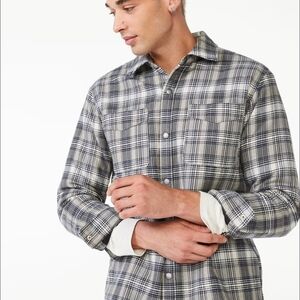 Men's Stylish Gray Plaid Button Down Shirt